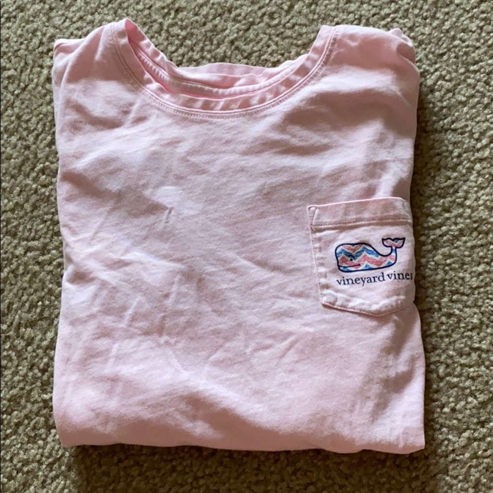 vineyard vines baby pink short sleeve shirt